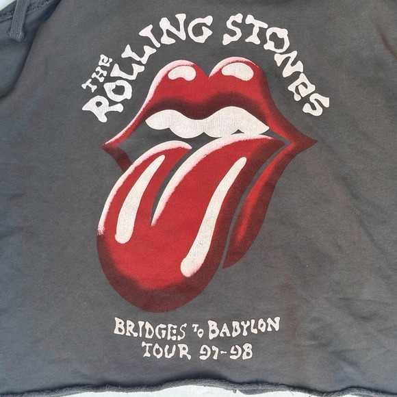 Rolling Stones sweatshirt Woman's XS cropped People of Leisure 1997-1998 Babylon - Picture 1 of 7